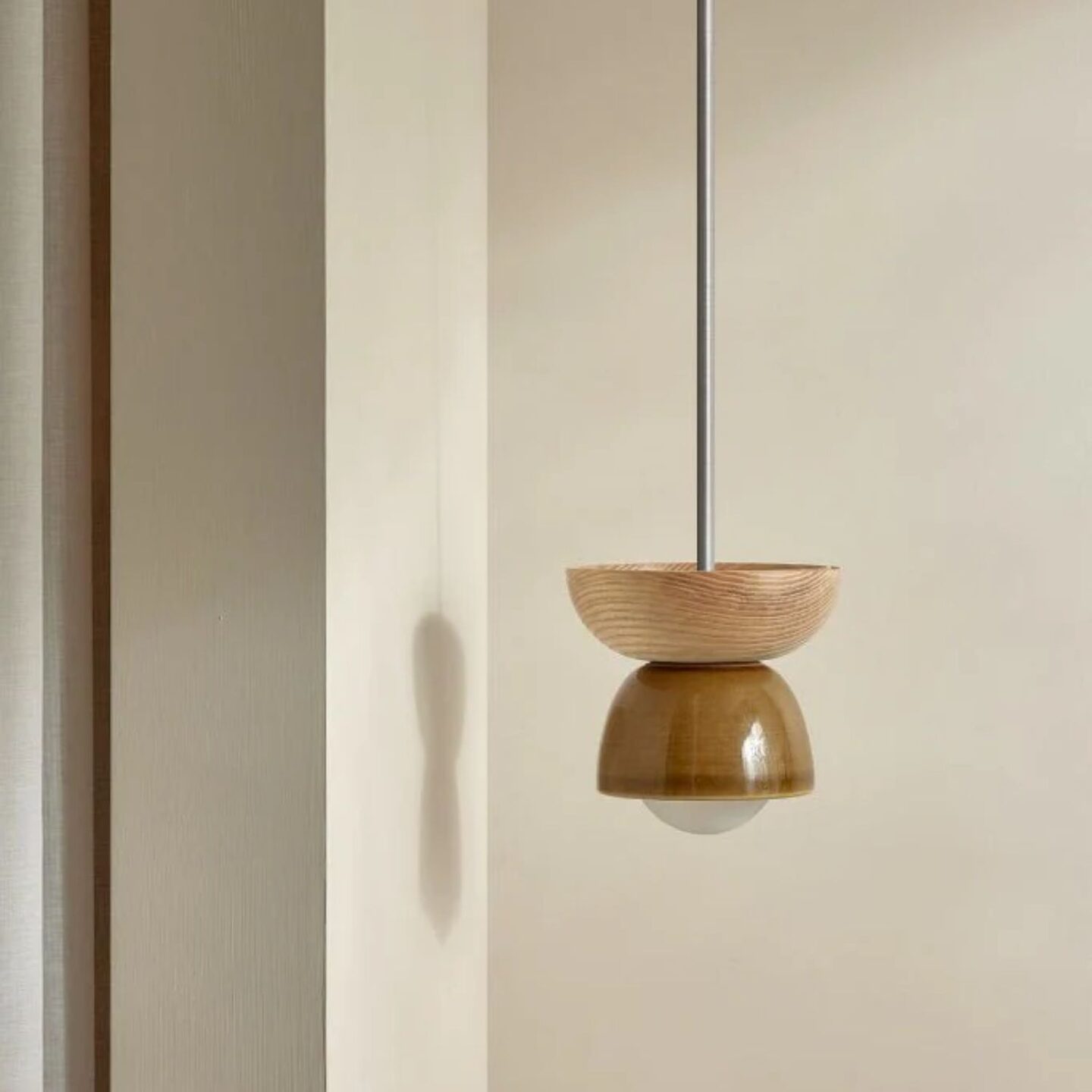 Terra 00 Pendant Light - Solid Rod Chartreuse, Ash, Brushed Nickel